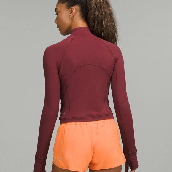 It's Rulu Run Cropped / Crop Half Zip Mulled Wine / MLWI - Picture 2 of 8